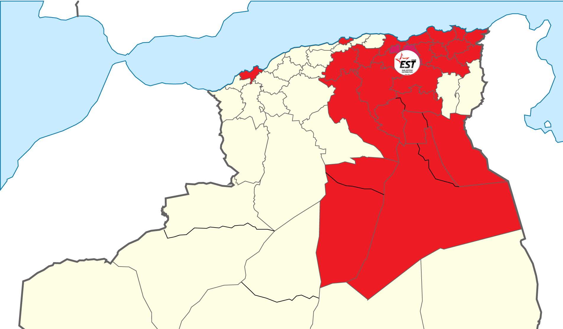 Carte Algérie EST STAR
